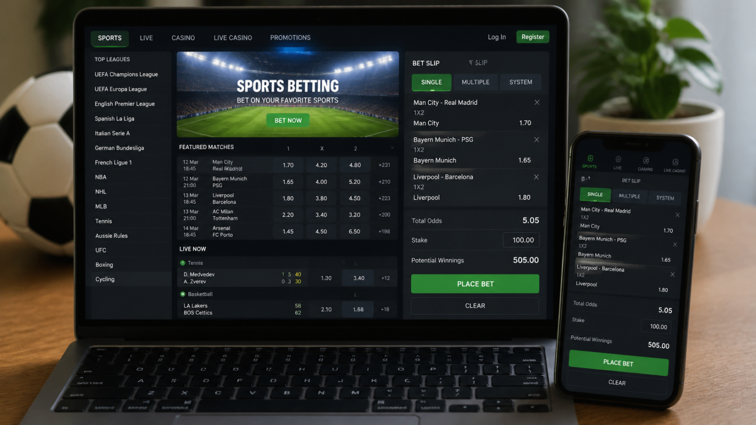 Best Betting Sites in Singapore: How to Evaluate Them Laptop and phone displaying an online sports betting site