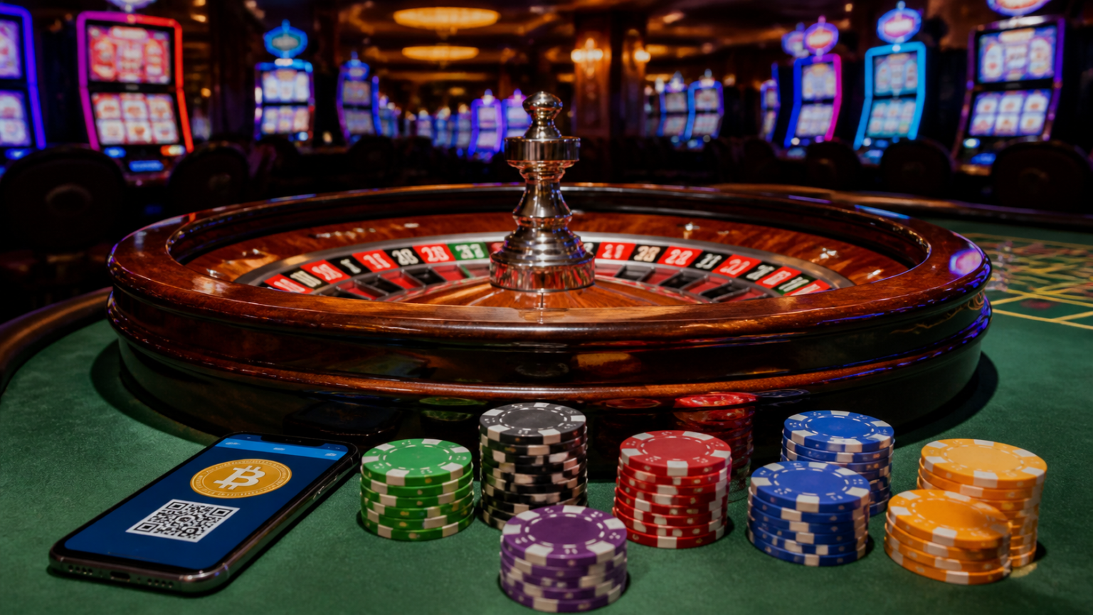 How to Evaluate a Gaming Platform Before You Join: crypto casino Singapore Casino table with crypto payment on a smartphone